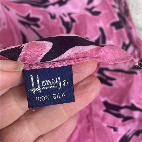 Honey Rectangular Silk Scarf - Picture 7 of 7